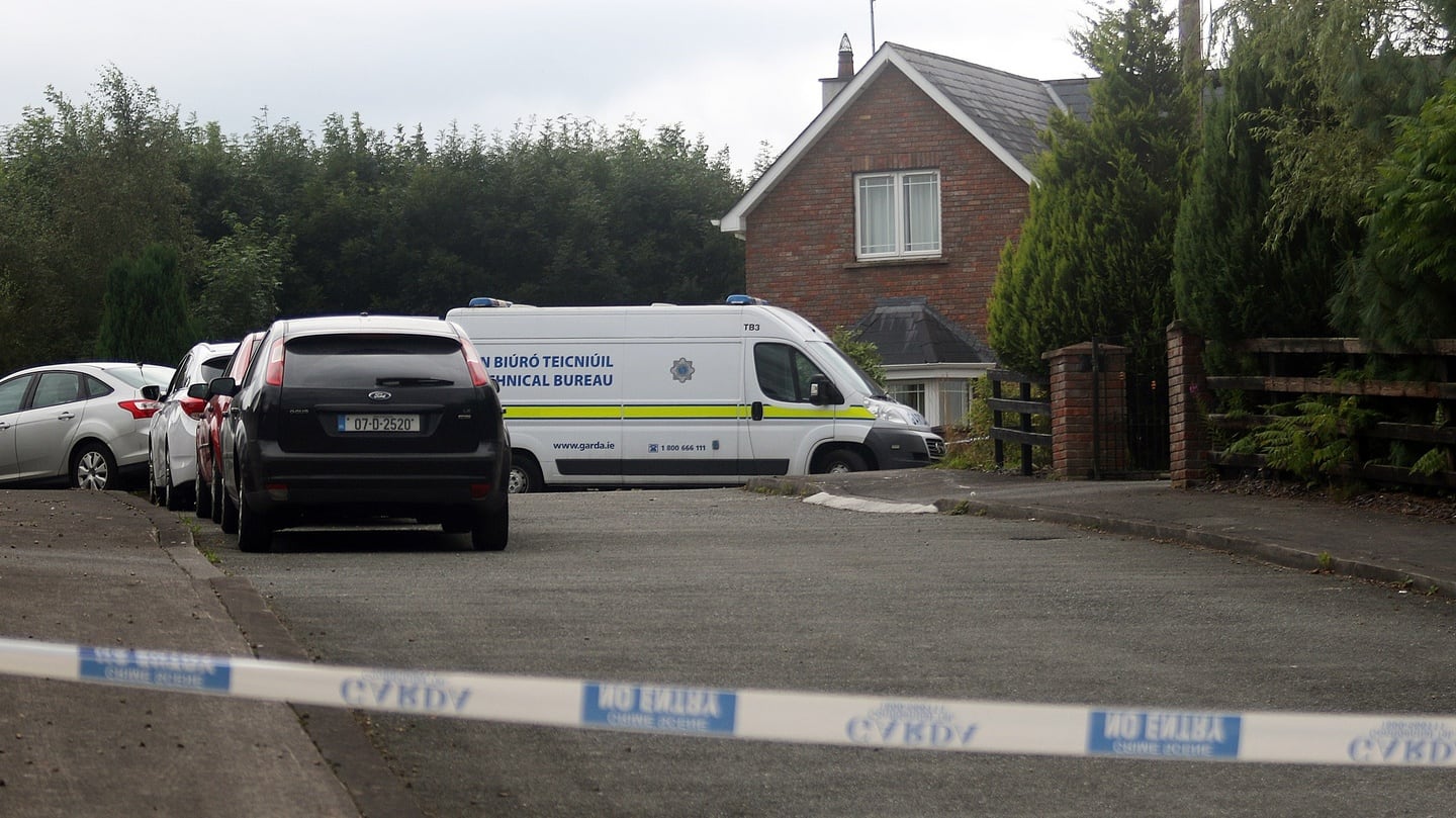 Gardaí at the house where five members of the same family were found dead on Monday morning.