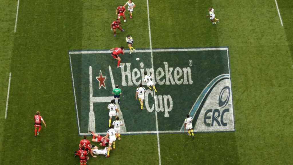 Action from last year’s all-French Heineken Cup final between Toulon and Clermont at the Aviva Stadium. Photograph: Cathal Noonan/Inpho