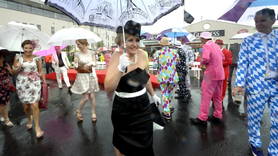Amanda Roche from Tallaght, Dublin, at Ladies’ Day at the Galway races yesterday. Photograph: Brenda Fitzsimons