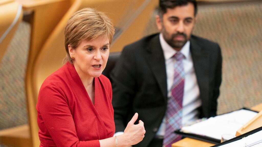 Scotland’s first minister Nicola Sturgeon: ‘In measure after measure the evidence is overwhelming and conclusive – independence works.’ Photograph: Jane Barlow/PA Wire