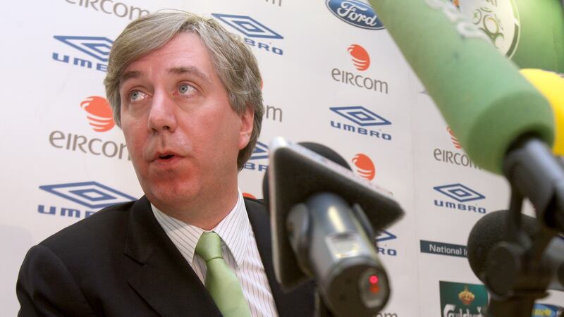FAI chief executive John Delaney confirms that the FAI will lodge a complaint with Fifa after the World Cup playoff second leg against France. Photograph: James Crombie/Inpho