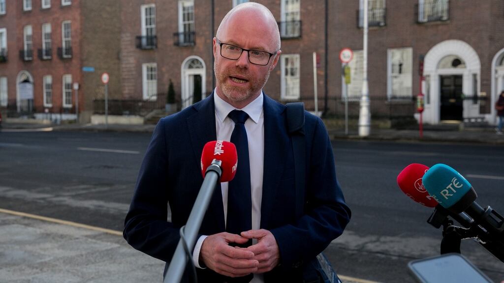 Minister for Health Stephen Donnelly says the State is now still on track to offer four out of five adults a coronavirus vaccine by the end of June. Photograph: Gareth Chaney/Collins