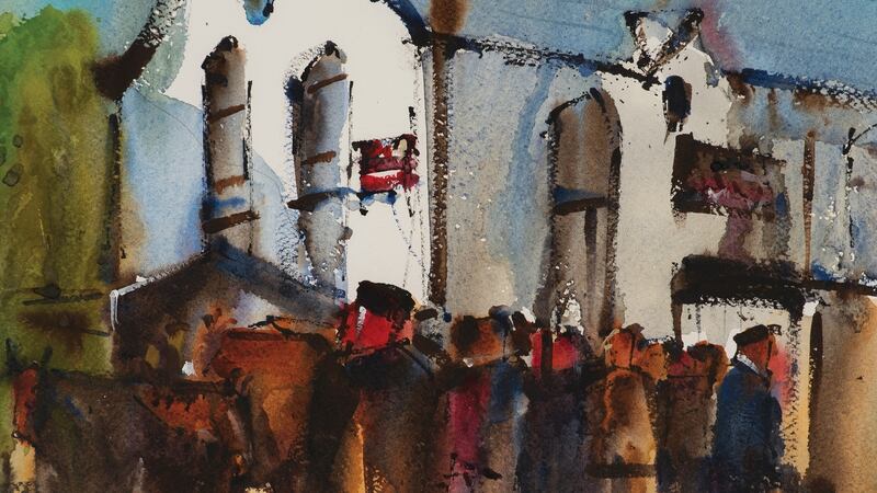 Michael Hanrahan, Fair Day, €250-€350 Dolan’s Art Auction