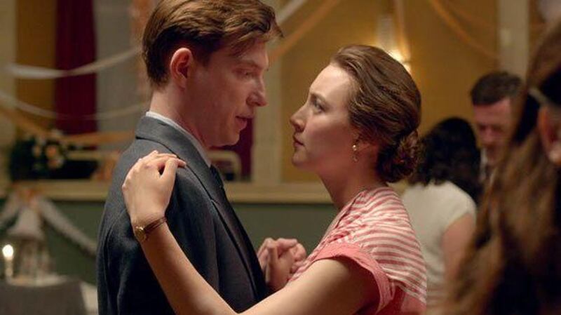 Dómhnaill Gleeson and Saoirse Ronan in the film Brooklyn
