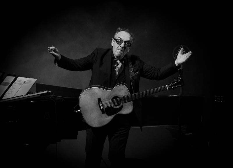 Elvis Costello performing at the National Concert Hall, Dublin. Photograph: Tom Honan