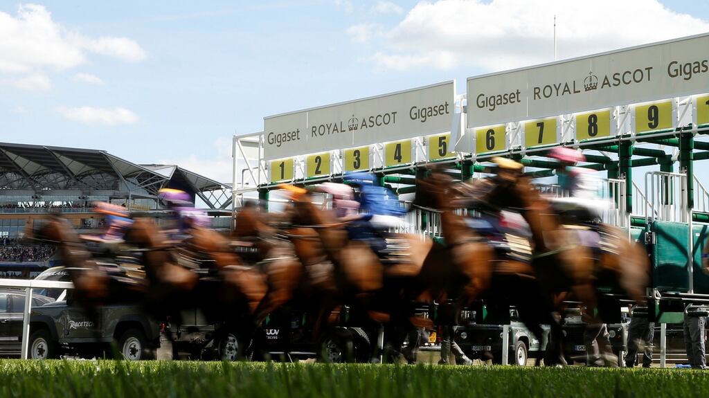 A view of the start of the  Ribblesdale Stakes at Ascot on Thursday. Photograph: Andrew Boyers/Reuters