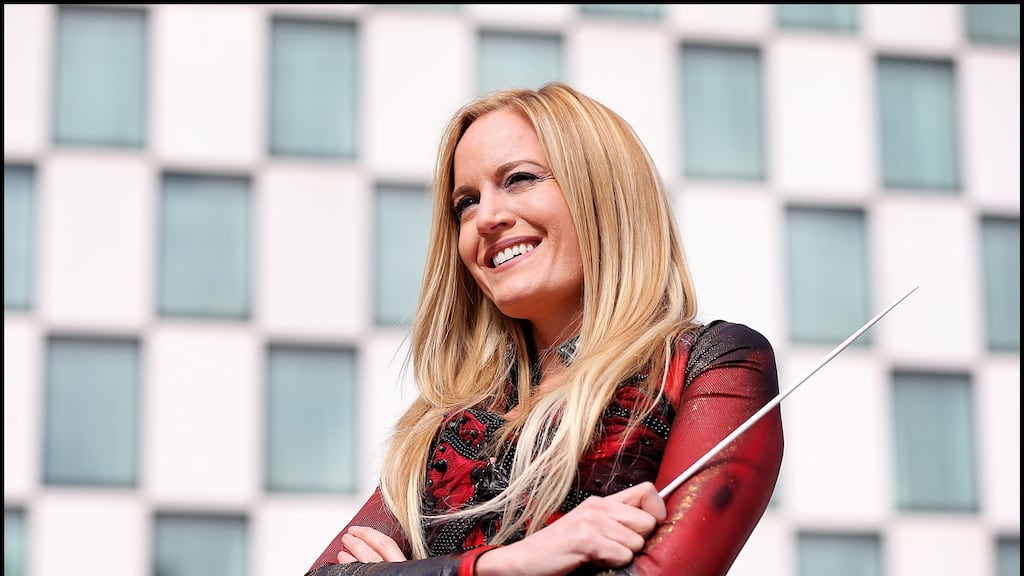 Conductor and composer Eímear Noone   in Dublin: ‘Being a conductor and a composer is like having a split personality. One is very introverted; the other is the reverse.’ Photograph:  Steve Humphreys