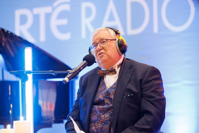 Liveline: Joe Duffy presenting his farewell show in studio 1 at RTÉ Radio Centre. Photograph: Andres Poveda