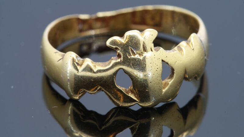 The oldest Claddagh ring known to exist was made by Richard Joyce of Galway circa 1700, and fetched £8,125 (€9,246) at auction in Sotheby’s. Galway City Museum, which bought the ring, is on a quest to establish the original owner