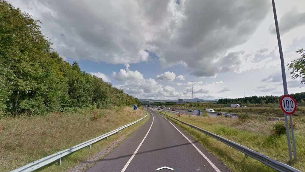 An altercation took place on the M50 at a spot between the Red Cow junction and Ballymount on Monday, and a man was seriously injured. File photograph: Google Street View