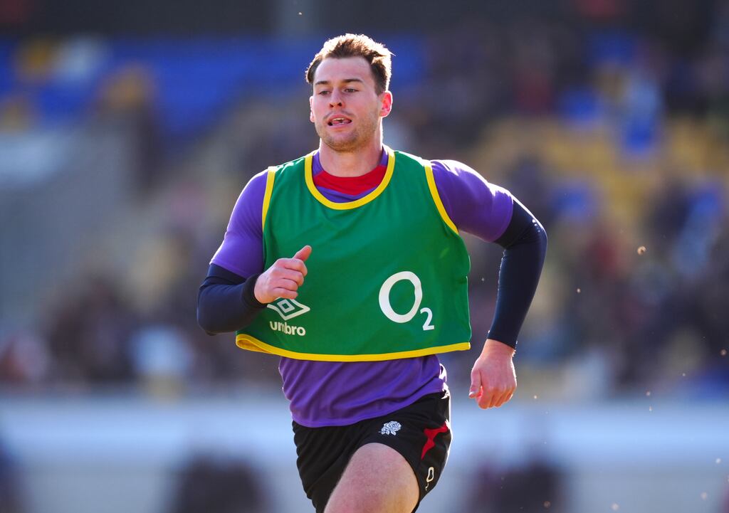 Tom Roebuck will make his first England start on the right wing against Wales. Photograph: Mike Egerton/PA Wire