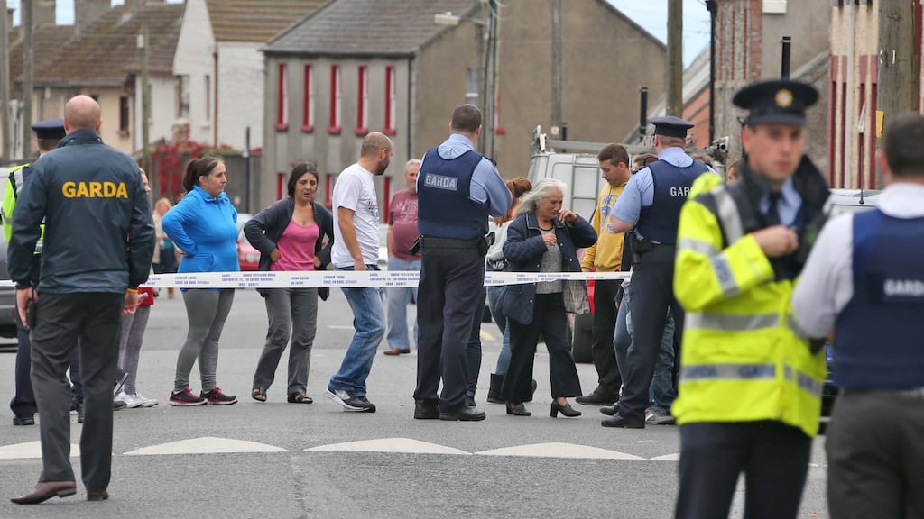 The scene of the fatal shooting in Clonard Street, Balbriggan, Dublin. A file was sent to the Director of Public Prosecutions who directed no prosecution due to lack of evidence. Photograph: Collins