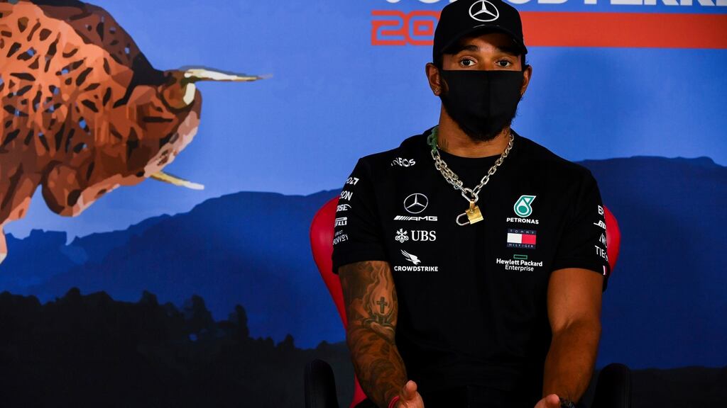 Lewis Hamilton has said winning this year’s Formula One world championship would mean more due to the BLM movement. Photograph: Mark Sutton/AP
