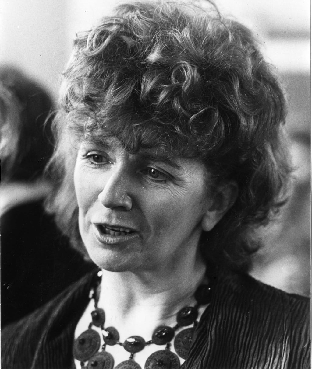 Edna O'Brien in Dublin in 1988 for the launch of a paperback edition of The Country Girls trilogy. Photograph: Eddie Kelly / The Irish Times