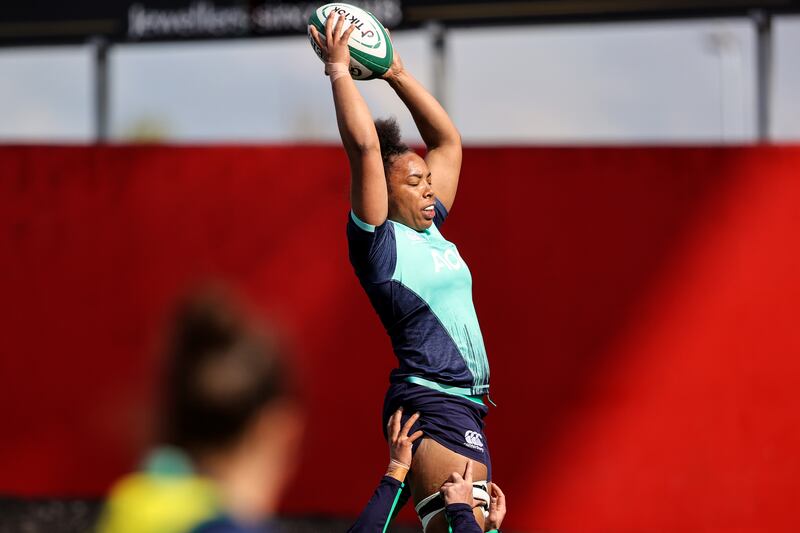Londoner Grace Moore is currently playing for Ireland in the Six Nations. Photograph: Ben Brady/Inpho