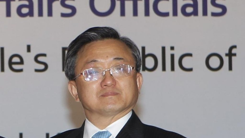 Liu Zhenmin, vice-foreign minister of China, has summoned the Burmese ambassador to Beijing after a Burmese aircraft dropped a bomb on Chinese territory. Photograph: Chung Sung-Jun/EPA