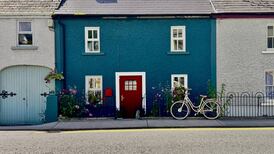 Pretty blue home with big back garden in quaint country village for €295,000