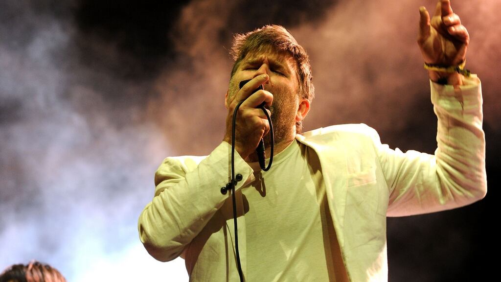 Musician James Murphy of LCD Soundsystem performs at Coachella in 2010. He’s coming back to Stradbally and this time he’s bringing the band with him. Photograph: Michael Buckner/Getty Images