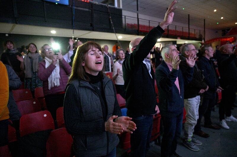 Kristallnacht remembrance event. Photograph: Bryan Meade