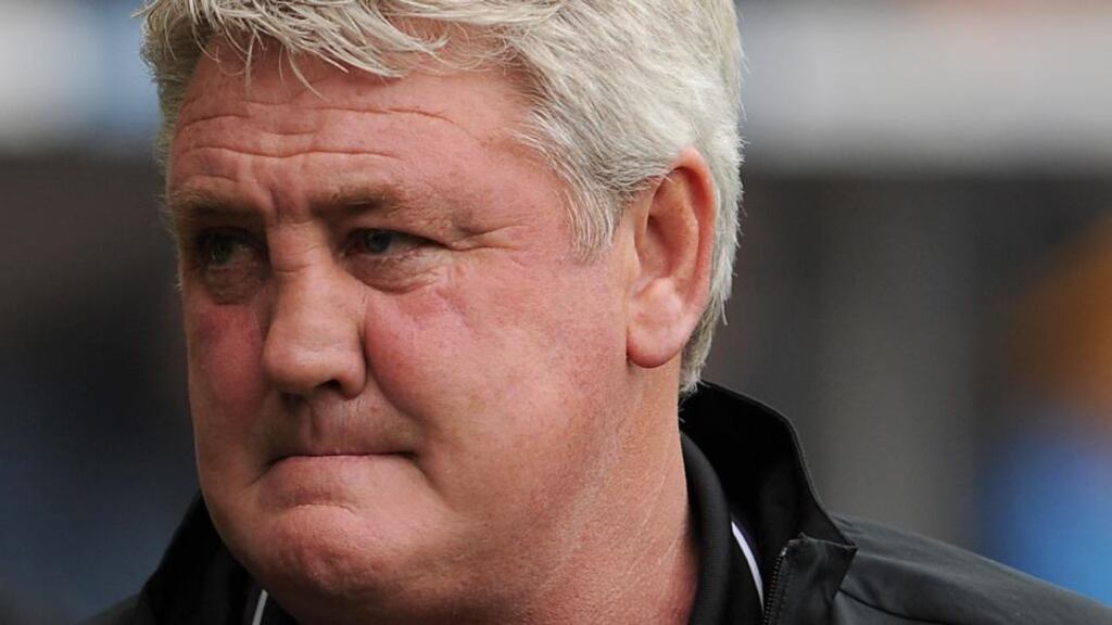 Steve Bruce’s Hull must win last game to have any chance of avoiding relegation. Photograph: Ryan Browne/PA.