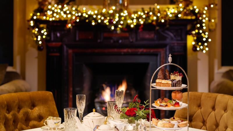 The Intercontinental: Their Christmas patisserie selection features a pistachio Christmas tree and spiced chocolate creme brulee.