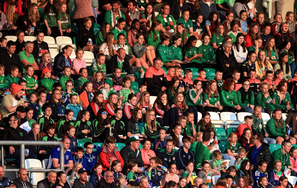Pockets of empty seats appeared in Tallaght Stadium despite the game being a sell-out. Photograph: Tom Maher/Inpho