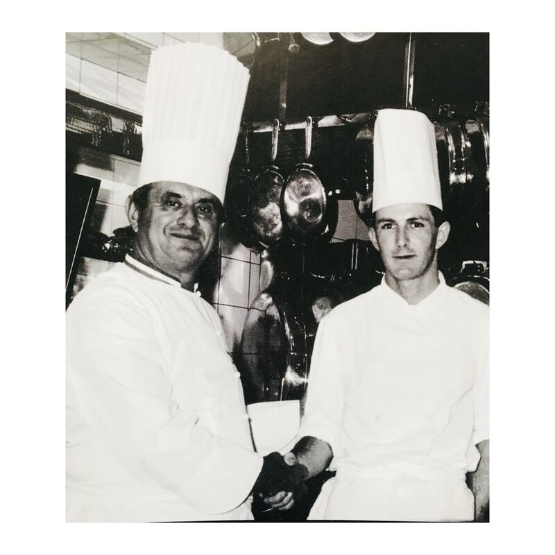 Kevin Thornton (right) with the late Paul Bocuse. Photograph: courtesy of Kevin Thornton