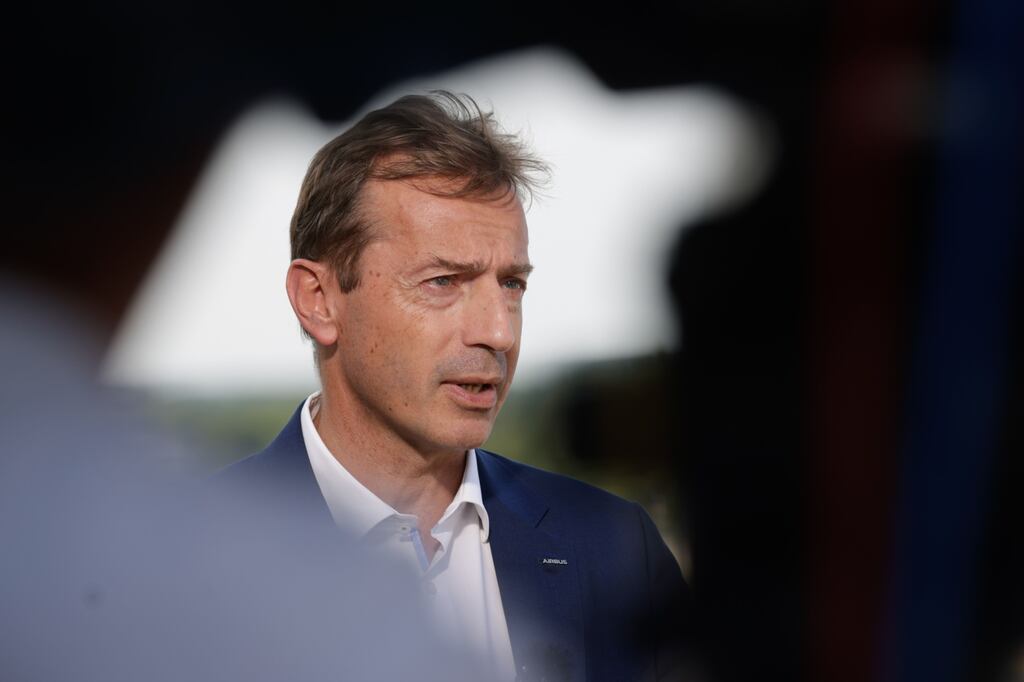 Airbus chief executive Guillaume Faury said the supply-chain crisis would not be resolved in the next two or three months. Photograph: Jason Alden/Bloomberg