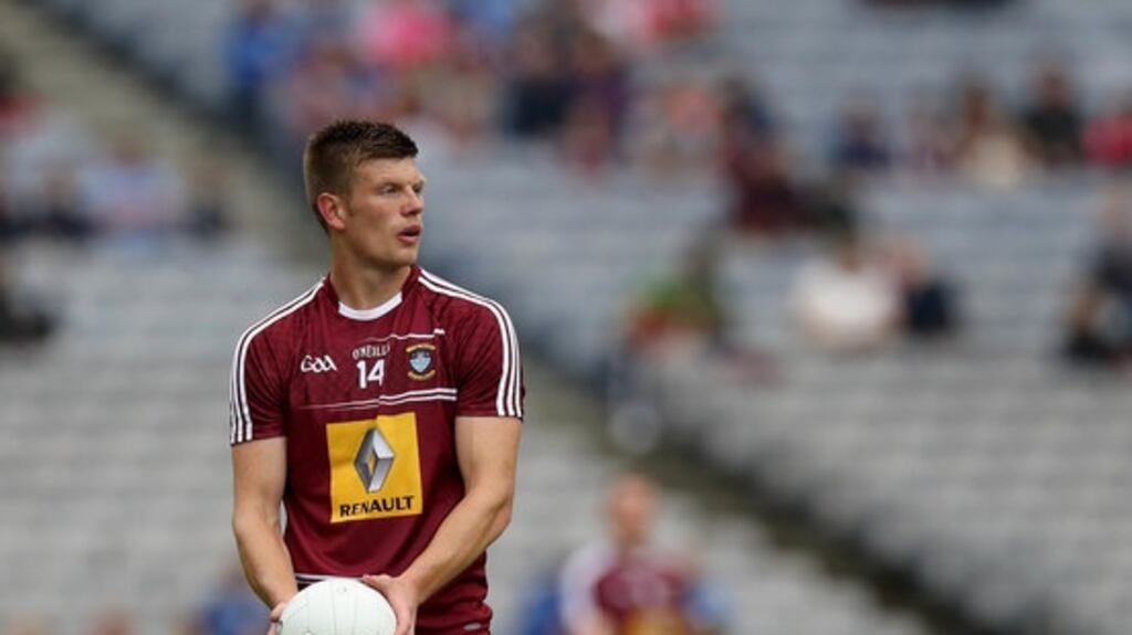 John Heslin scored 1-10 as Westmeath thrashed Wexford by 24 points. Photograph: Ryan Byrne/Inpho