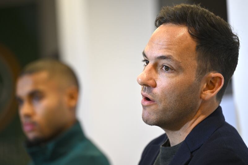 FAI director of football Marc Canham during the FAI Scholarship Initiative Pilot briefing event Photograph: David Fitzgerald/Sportsfile