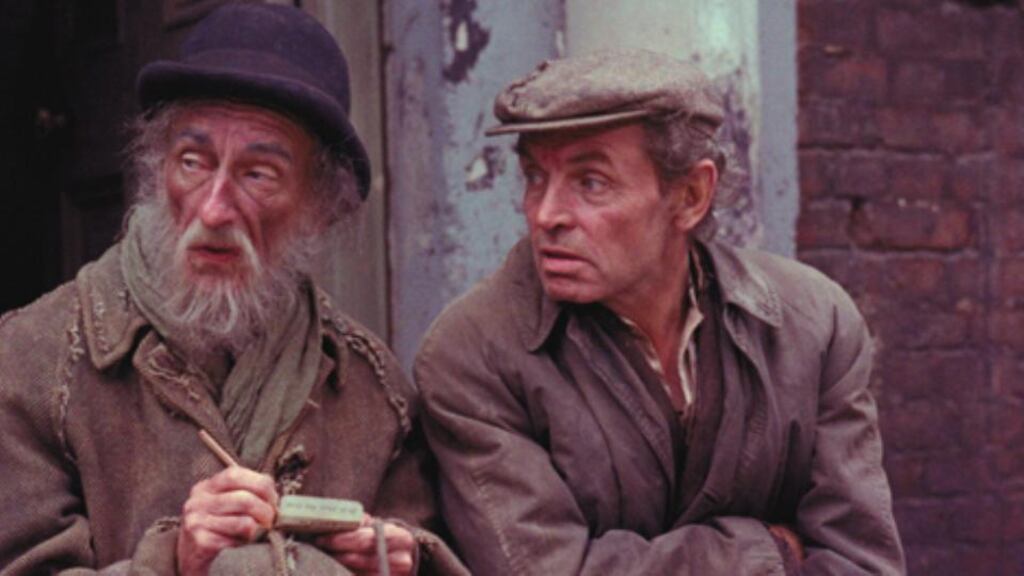 Rashers (David Kelly) and “Toucher” Hennessy (Brendan Cauldwell) from RTÉ’s screen adaptation of James Plunkett’s Strumpet City