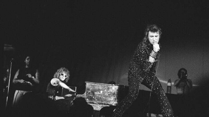 Johnny Hallyday performs at the Palais des Sports in Paris in 1971. Photograph: P Photo/Cardenas