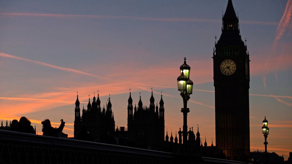 Houses of Parliament and Big Ben: as the sun sets on Britain’s membership of the EU, Ireland counts the cost of a new customs deal. Photograph: Daniel Leal-Olivas/AFP/Getty Images
