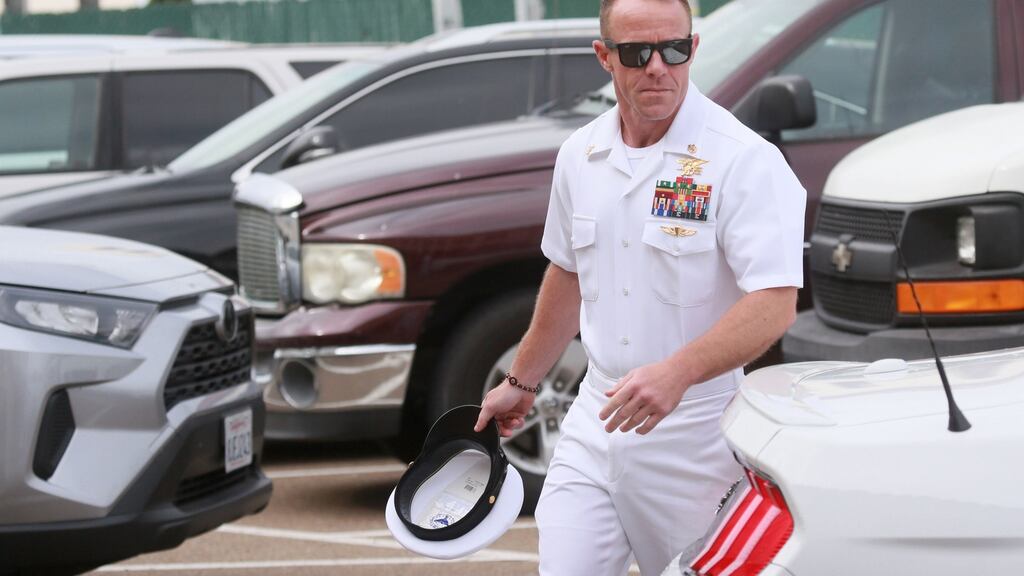 Navy Special Operations Chief Edward Gallagher was ‘OK with killing anything that moved’, according to fellow Iraq veterans . Photograph: Sandy Huffaker /AFP via Getty Images