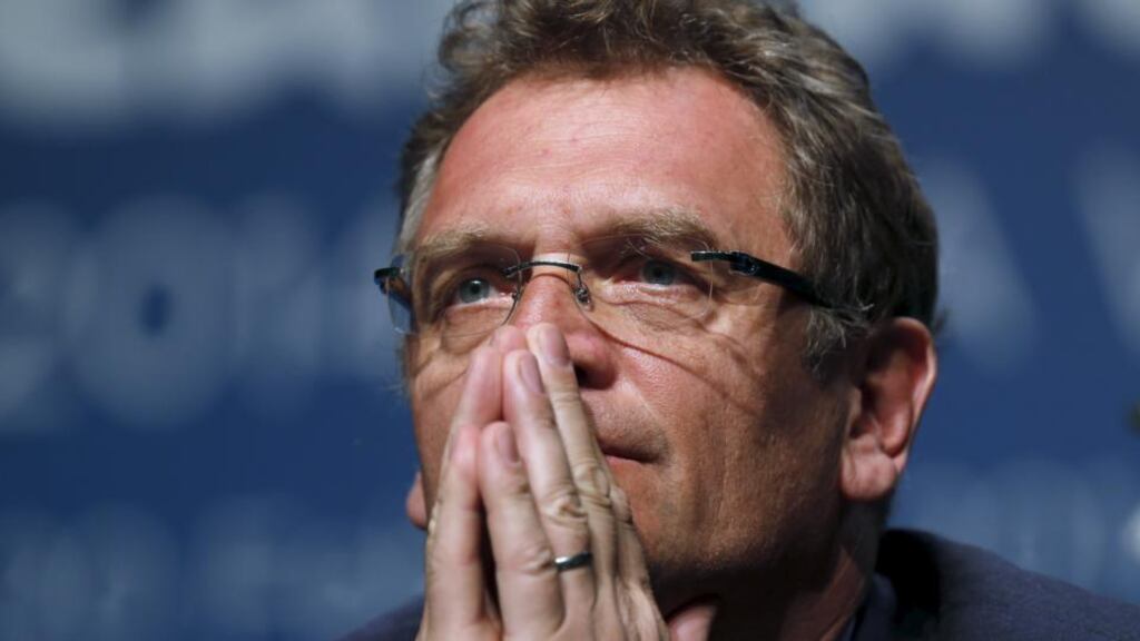 Fifa General Secretary Jerome Valcke has been suspended after allegations that he may have been involved in an improper deal to resell 2014 World Cup tickets for a lucrative profit. Photograph: Sergio Moraes/Reuters