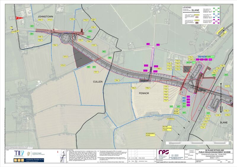 Engineering drawings for Slane bypass. Source: n2slanebypass.ie