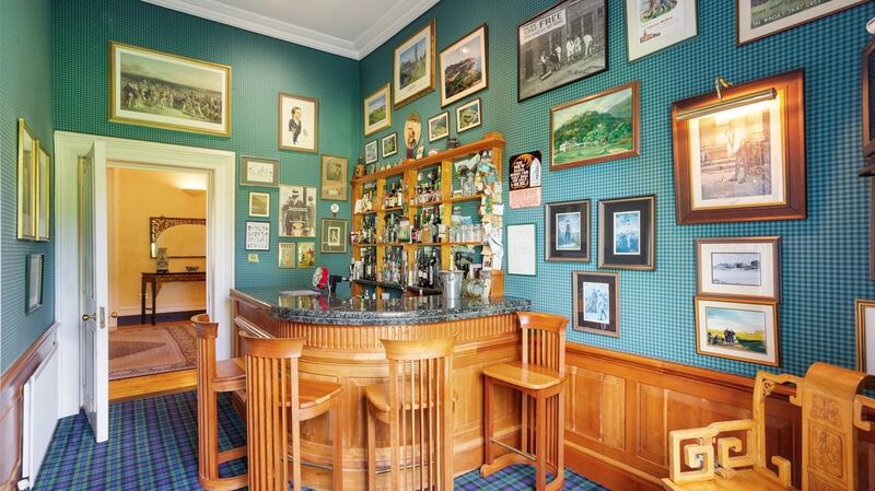 Bar which leads on to the study.