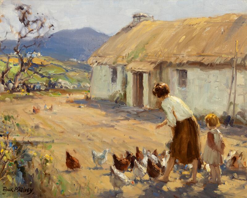 Frank McKelvey (1895-1974), A Donegal Farmyard