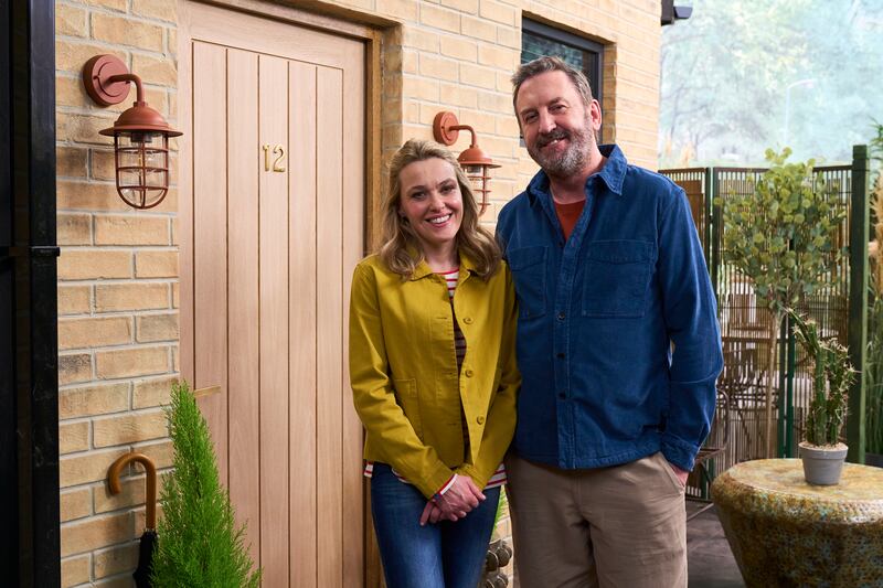Not Going Out: Sally Bretton and Lee Mack. Photograph: BBC/Avalon/Mark Johnson