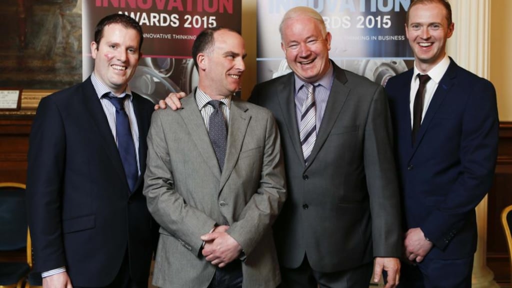 Barry Cryan, Conal O’Neill, Pat Walsh and Anthony Killeen from winning Mayo company PanelDuct. Photograph: Conor McCabe Photography