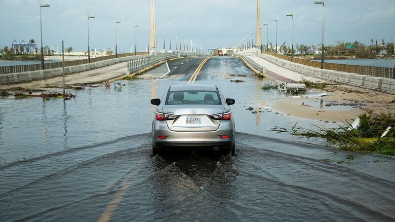Floodwaters in Old San Juan, Puerto Rico, on Thursday. Photograph: Erika P Rodriguez/NYT