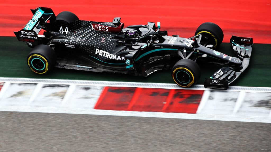 Lewis Hamilton secured pole position in Russia. Photograph: Mark Thompson/Getty