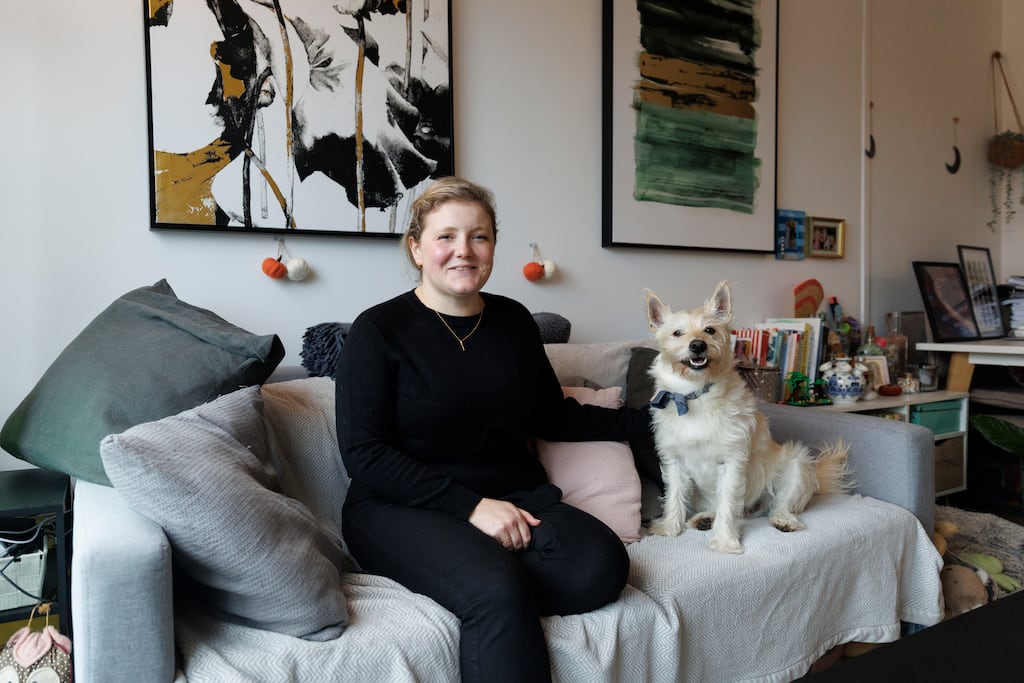 'No kind of improvement on allowances for renters at all,' says Jane Cuppage, pictured with dog Louis. Photograph: Dan Dennison
