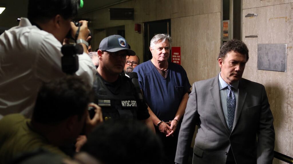 Paul Manafort (R), US president Donald Trump’s former campaign chairman, at a court in New York in June 2019. Photograph: Jefferson Siegel/The New York Times