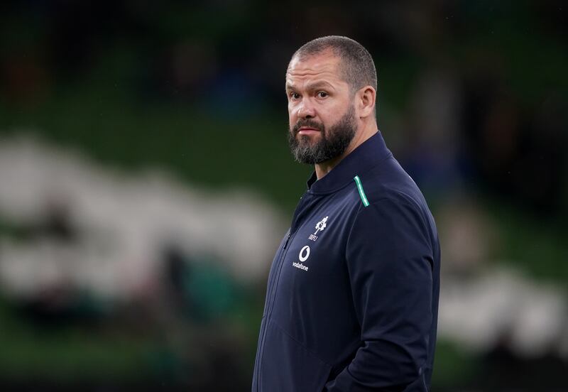 Ireland head coach Andy Farrell before the Autumn International match at the Aviva Stadium in Dublin. Photograph: Brian Lawless/ PA