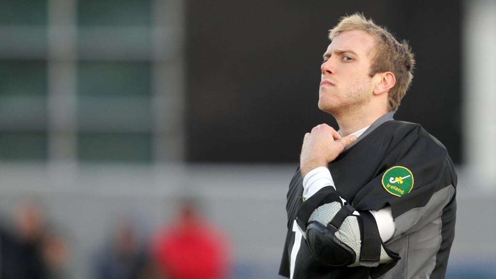 David Harte: “For me to play in Holland and India and all around the world with Ireland is an incredible experience.” Photo: Dennis Grombkowski/Bongarts/Getty Images