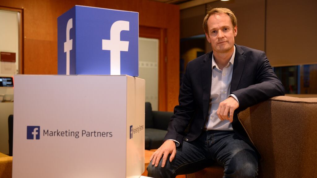 Gareth Lambe, head of Facebook Ireland: Local unit remains ‘important’ for the group. Photograph: Dara Mac Dónaill/The Irish Times