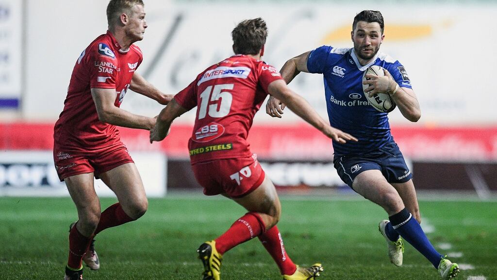 Leinster’s Barry Daly in action against the Scarlets last weekend. Photograph: Craig Thomas/Inpho