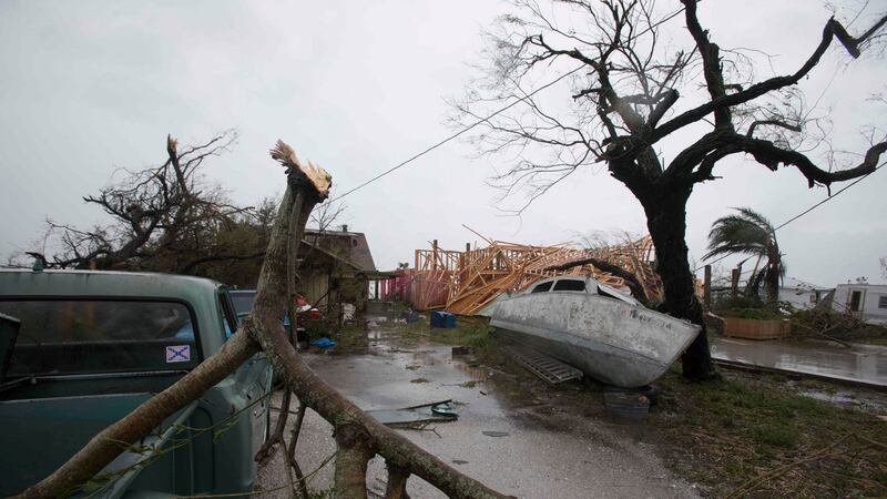 Hurricane Harvey damage is seen in Bayside, Texas. Photograph: AFP/Getty Images