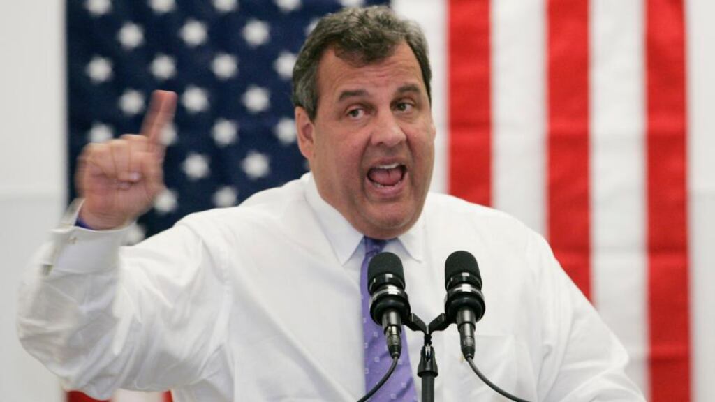 File image of New Jersey Governor Chris Christie. Photograph: Reuter /Tom Mihalek